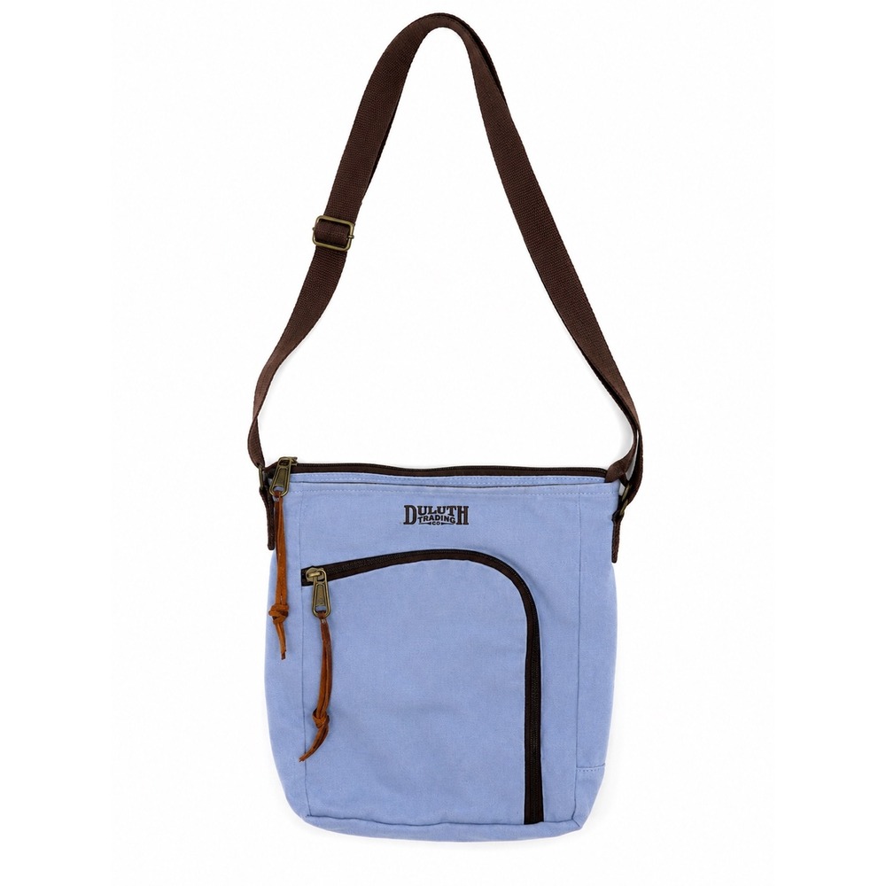 Duluth Trading Co Blue Canvas Crossbody Bag Small Travel Everyday Purse